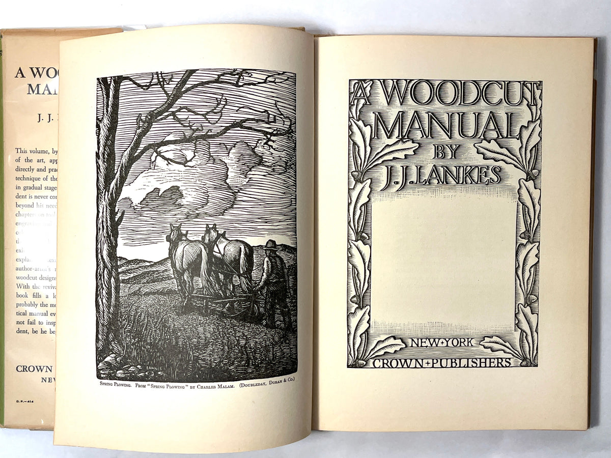 A Woodcut Manual, J.J. Lankes, 1932, Very Good, Hardcover