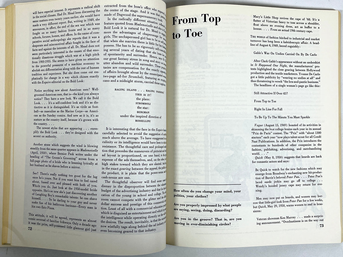 The Mechanical Bride: Folklore of Industrial Man, Marshall McLuhan, 1967 reprint