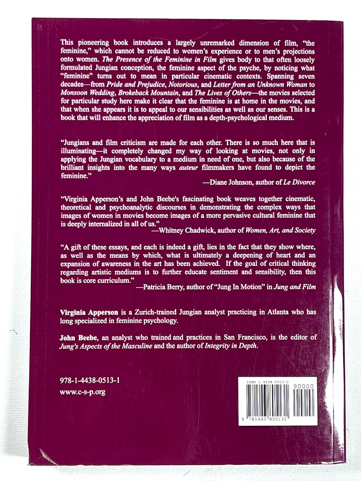 Virginia Apperson & John Beebe, The Presence of the Feminine in Film, 2008, NF SC