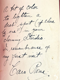 Poems by Caro Roma, Beardsley Publishing Company, 1923, 2nd Edition, SIGNED, Good+ SC