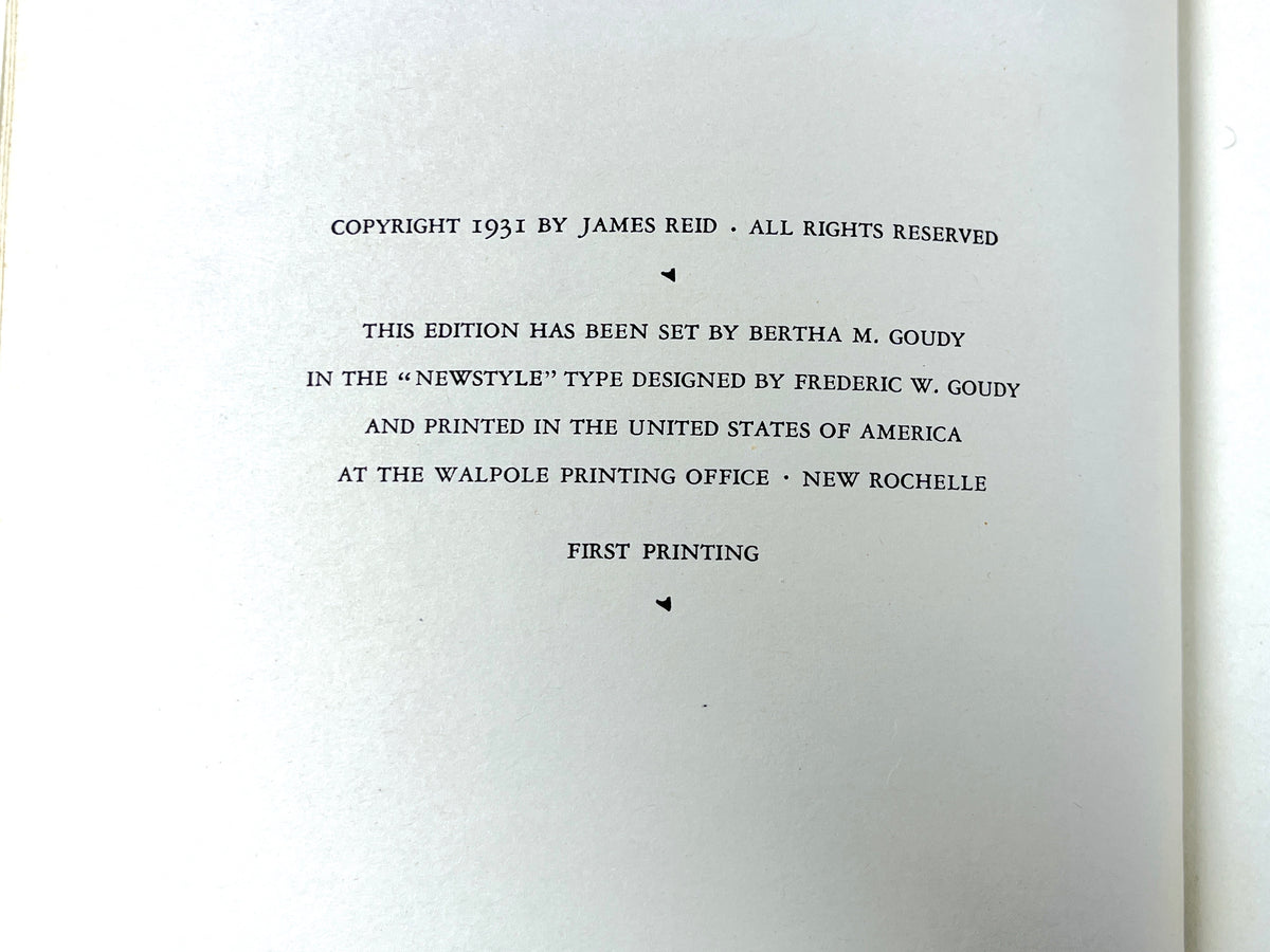The Song of Songs, Woodcuts by James Reid, 1931, 1st Printing, Good hardcover w/DJ