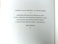The Song of Songs, Woodcuts by James Reid, 1931, 1st Printing, Good hardcover w/DJ
