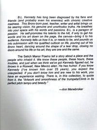 B.L. Kennedy, The Setich Manor Poems, Rattlechips Chapbook Series #25, 2006, NF SC