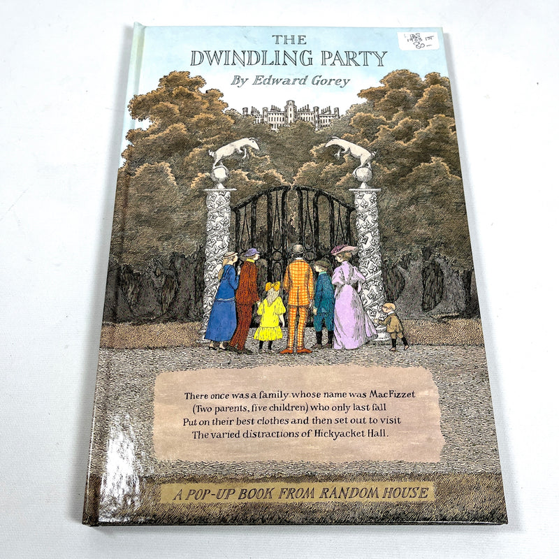 Edward Gorey, The Dwindling Party, Random House, 1st Ed, 1983, Near Fine HC, pop-up book