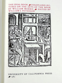 The Ideal Book: Essays and Lectures on the Arts of the Book, SIGNED, 1982, NF HC w/slipcase