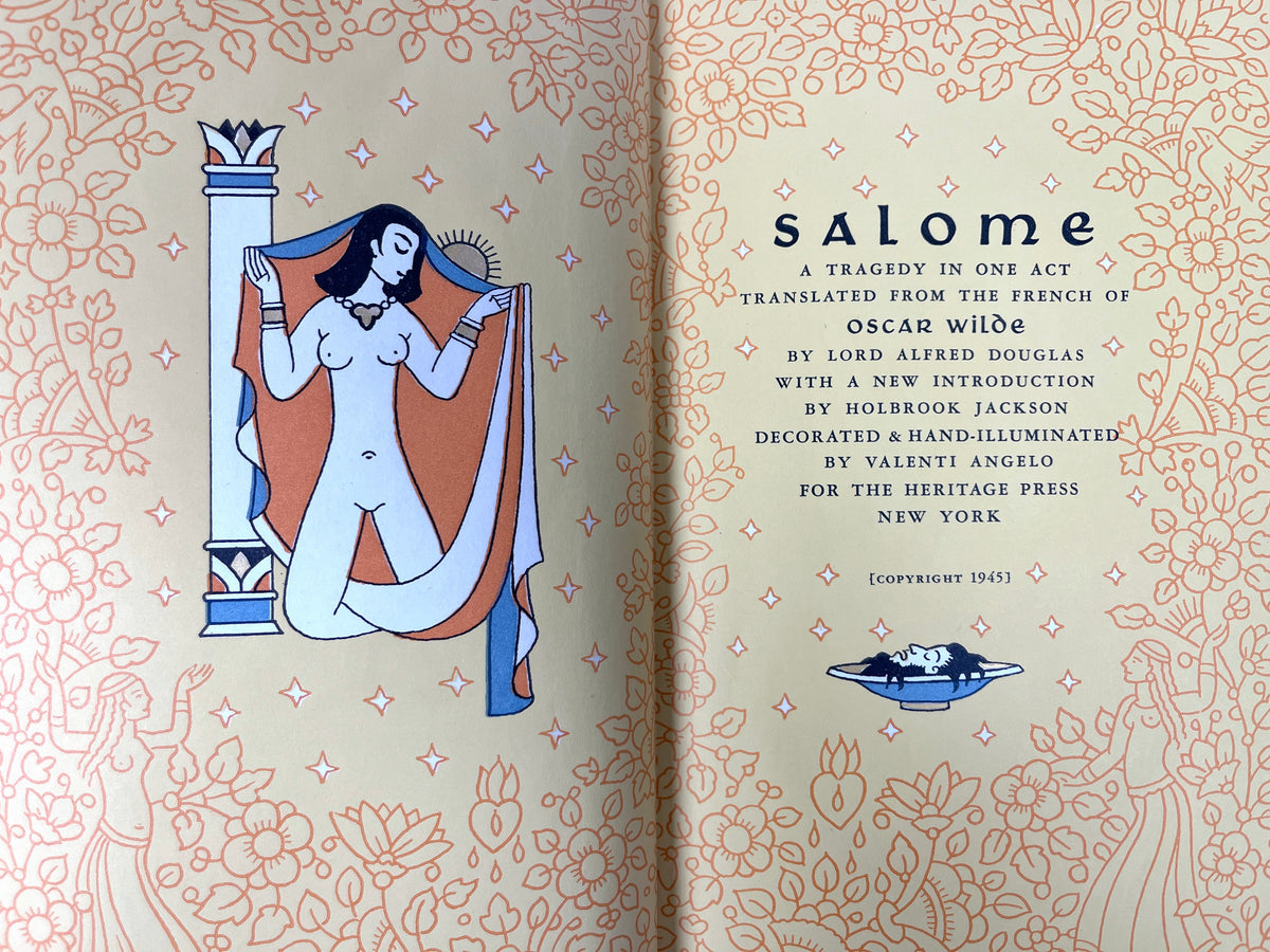 Oscar Wilde, Salome, Valenti Angelo, The Heritage Press, 1945, Near Fine HC w/slipcase