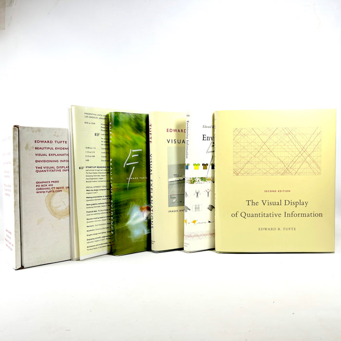 Visual Explanations, 4 Vols, Graphics Press, 2010-2012, SIGNED x2, Near Fine HC w/DJ + box case