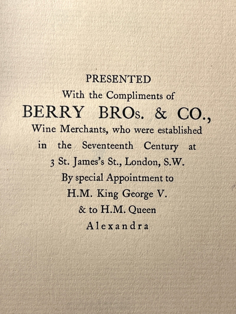 Chats about Wine, C. E. Hawker, London: Grant Richards LTD., 3rd Print, 1910, HC, Very Good