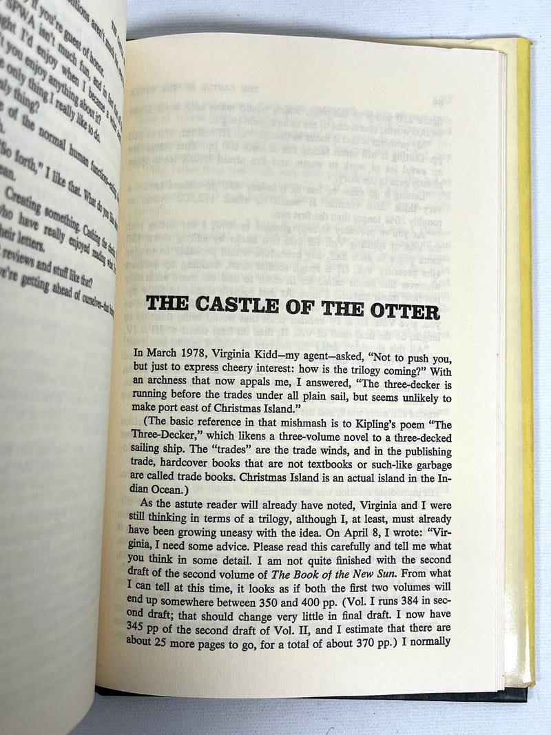 The Castle of the Otter, Gene Wolfe, 1982, Near Fine HC, Very Good DJ