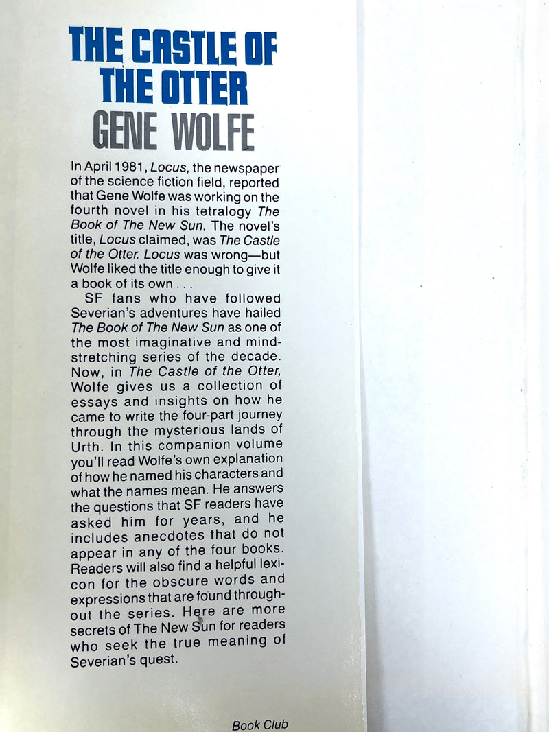 The Castle of the Otter, Gene Wolfe, 1982, Near Fine HC, Very Good DJ