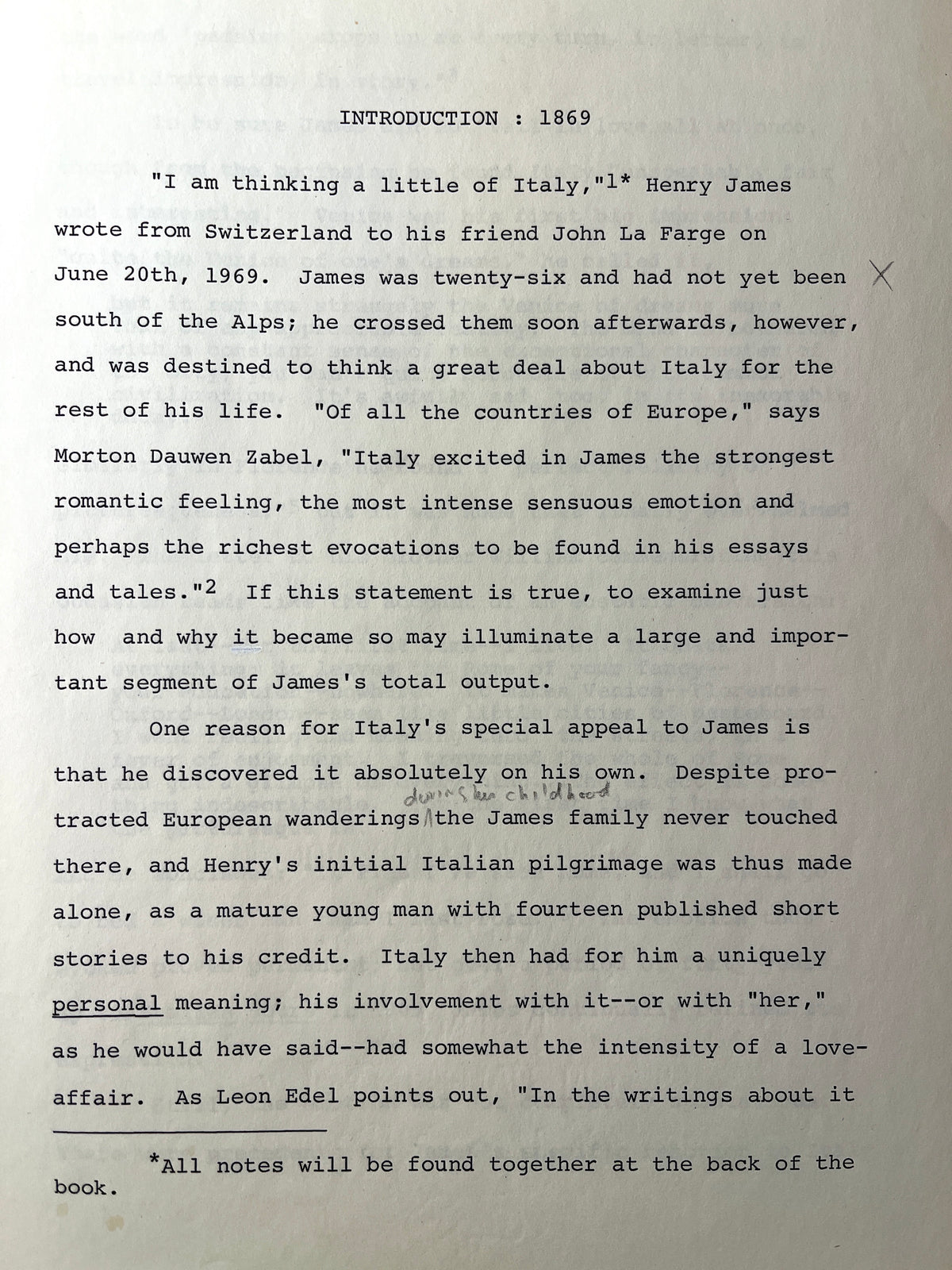 Sensuous Pessimism: Italy in the Work of Henry James, Carl Edwin Maves, Thesis, VG