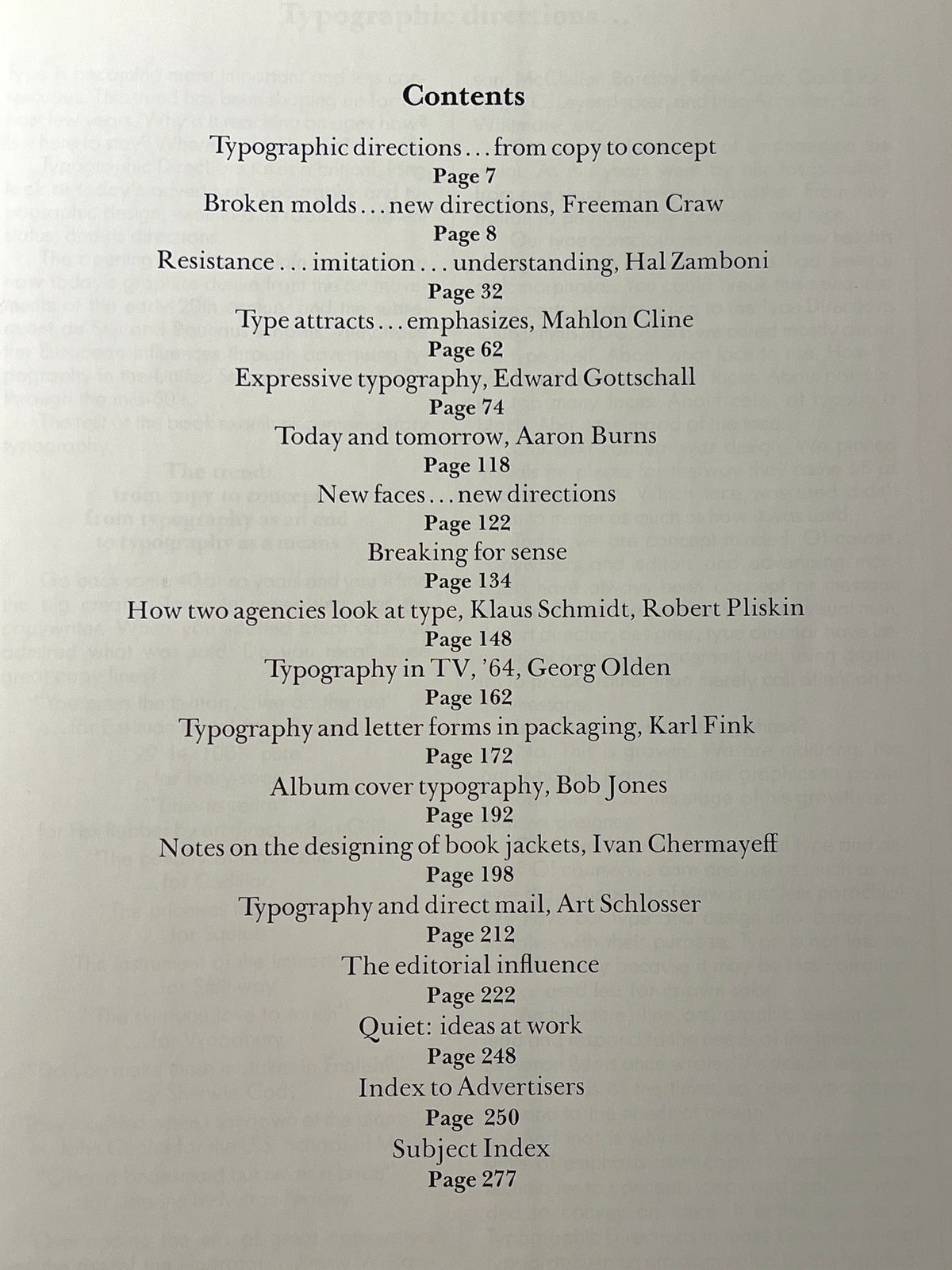 Typographic Directions: Advertising Directions 4: Trends in Visual Ad...1964, NF w/VG DJ