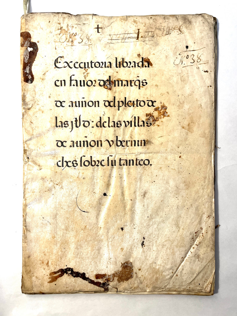 Illuminated Carta de Hidalguia, Melchor de Herrera y Rivera to Philip II, 1592