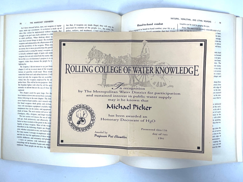 William Powell, The Anarchist Cookbook, 2nd print, Very Good - softcover, 1971