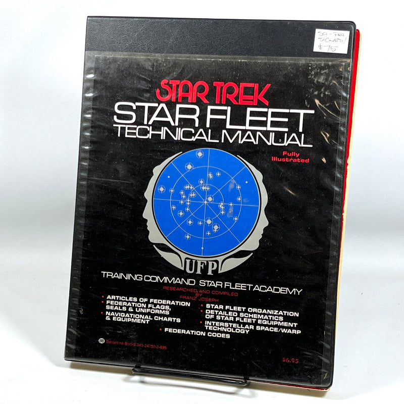 Star Trek: Star Fleet Technical Manual, Franz Joseph, SIGNED by George Takei, VG+ SC