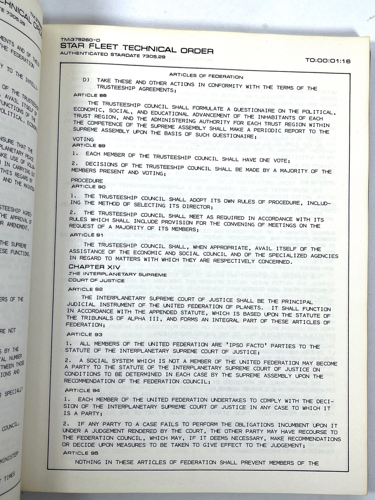 Star Trek: Star Fleet Technical Manual, Franz Joseph, SIGNED by George Takei, VG+ SC