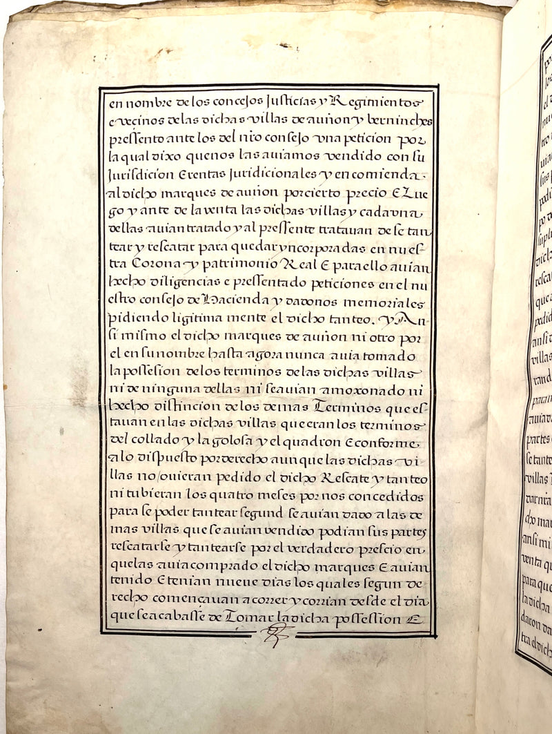 Illuminated Carta de Hidalguia, Melchor de Herrera y Rivera to Philip II, 1592