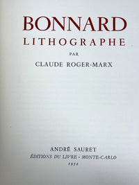 Claude Roger-Marx, Bonnard Lithographe, 1952, Very Good softcover w/slipcase