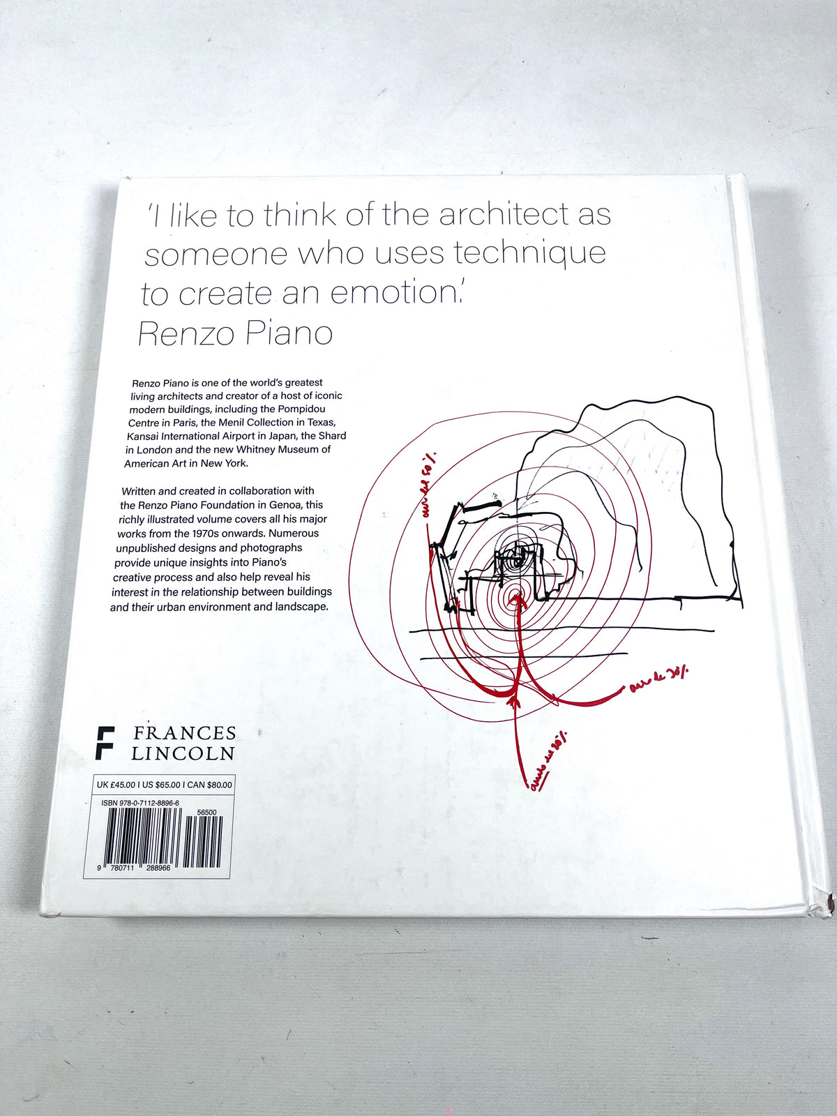 Renzo Piano & Renzo Piano Buliding Workshop, Frances Lincoln, 2023, Very Good hardcover