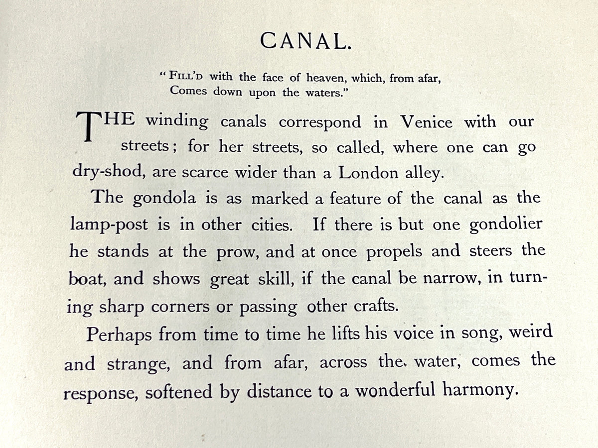 Scenes in Venice, Louis K. Harlow, Samuel E. Cassino 1889, Good hardcover