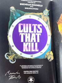 Cults That Kill, Brendan Donnelly, Bibliomancers 2025, SIGNED Near Fine softcover