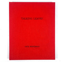 Jack Hirschman, Talking Leaves 1979, Sore Dove 2013, VG SIGNED Ltd. Ed box
