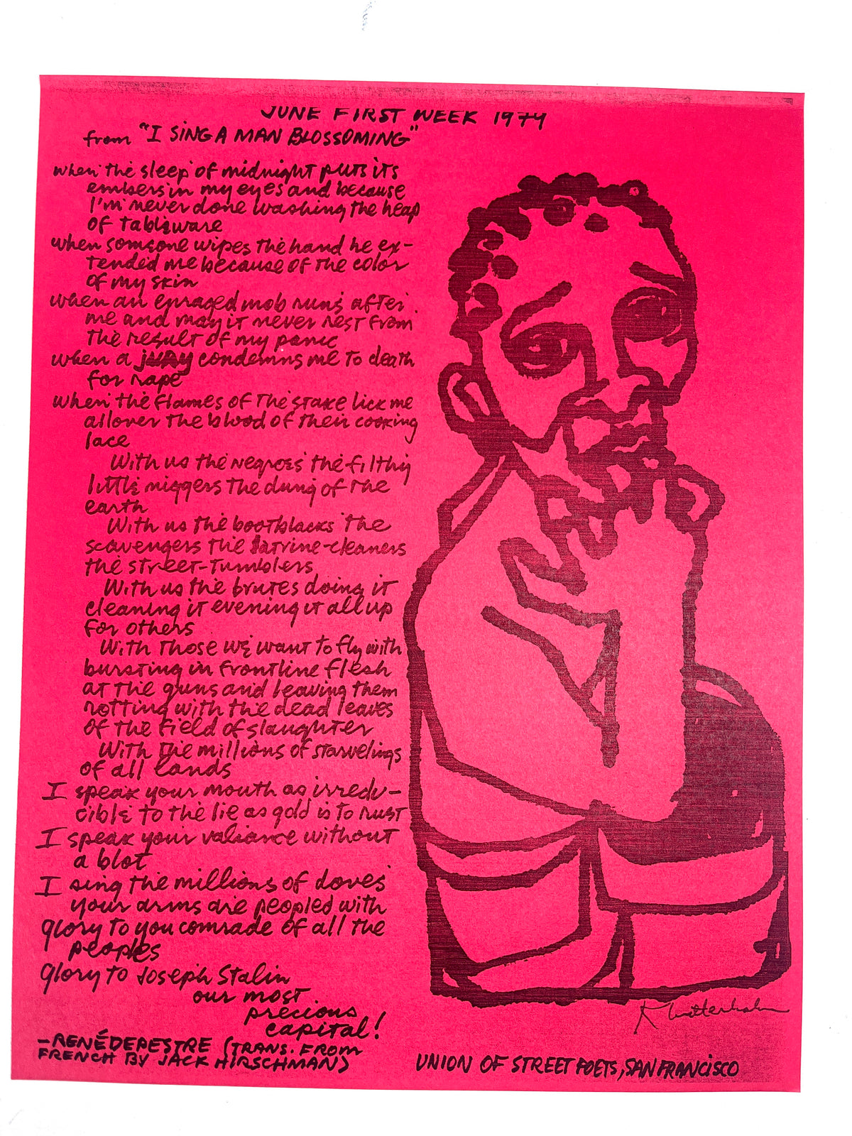 Jack Hirschman, Talking Leaves 1979, Sore Dove 2013, VG SIGNED Ltd. Ed box