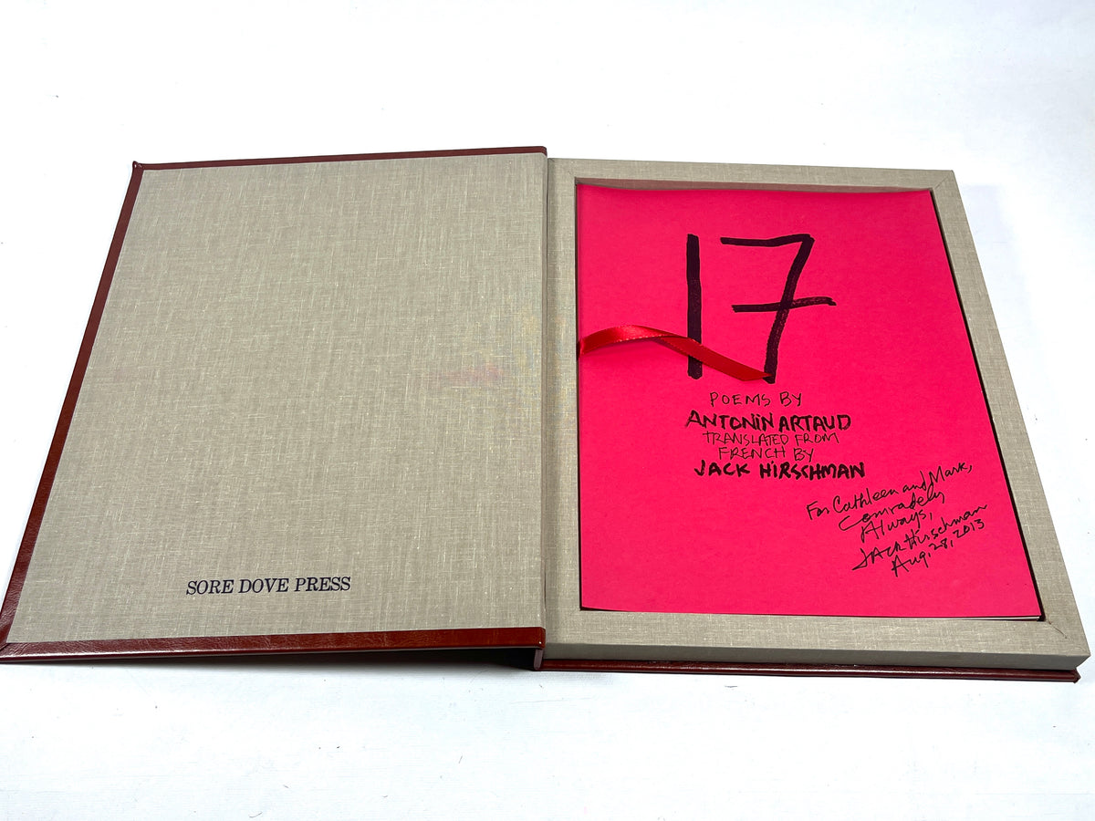 Jack Hirschman, 17 Poems by Antonin Artaud, Sore Dove 2013, NF SIGNED Ltd Ed box