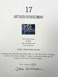 Jack Hirschman, 17 Poems by Antonin Artaud, Sore Dove 2013, NF SIGNED Ltd Ed box