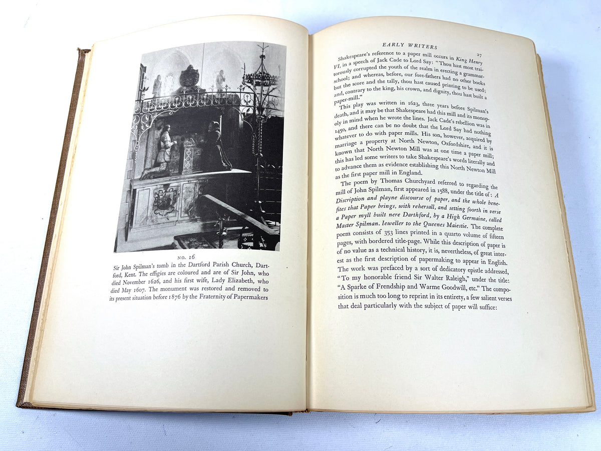 Dard Hunter, Papermaking Through Eighteen Centuries, 1930, Very Good hardcover