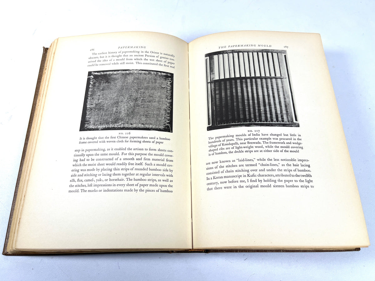 Dard Hunter, Papermaking Through Eighteen Centuries, 1930, Very Good hardcover