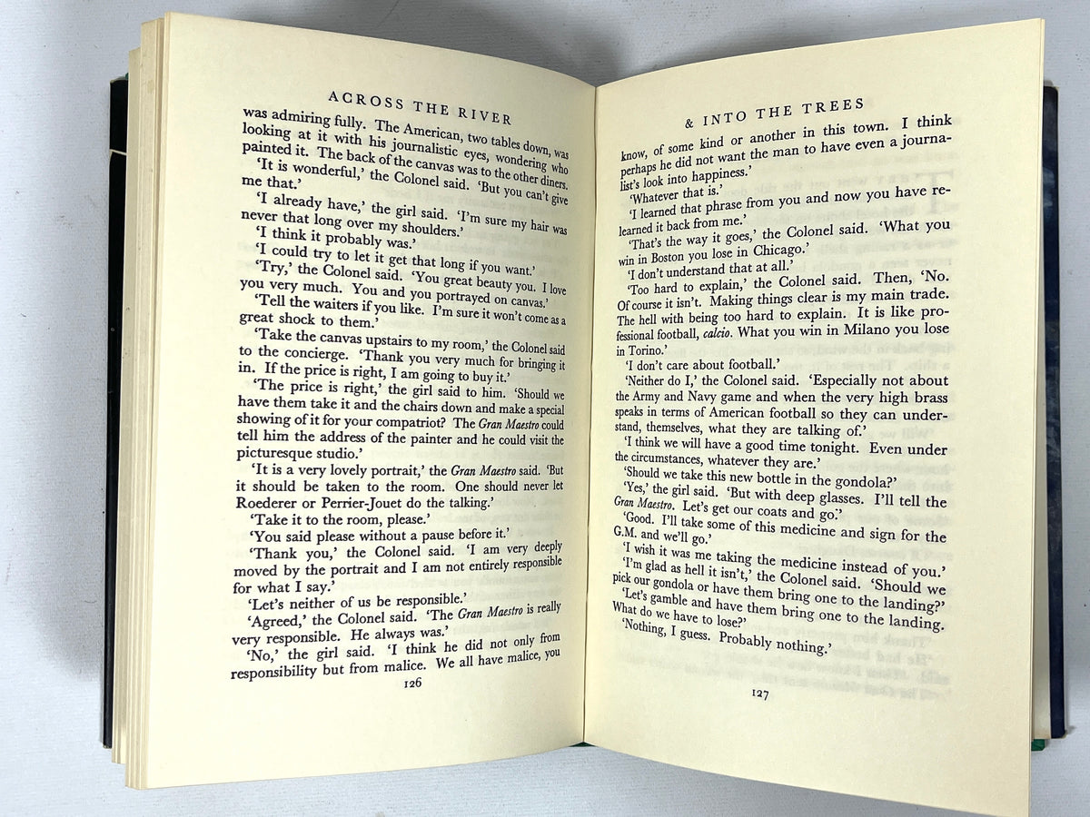 Ernest Hemingway, Across the River and Into the Trees, Jonathan Cape, 4th Print, 1961, Near Fine hardcover w/DJ.