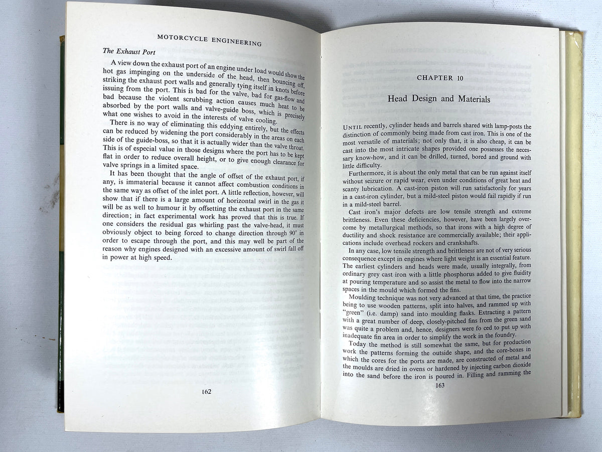 Motorcycle Engineering, P.E. Irving, Temple Press Books, Second Impression Revised, 1964, Very Good HC w/DJ.