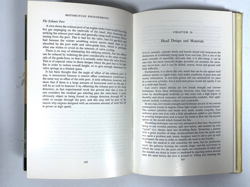 Motorcycle Engineering, P.E. Irving, Temple Press Books, Second Impression Revised, 1964, Very Good HC w/DJ.