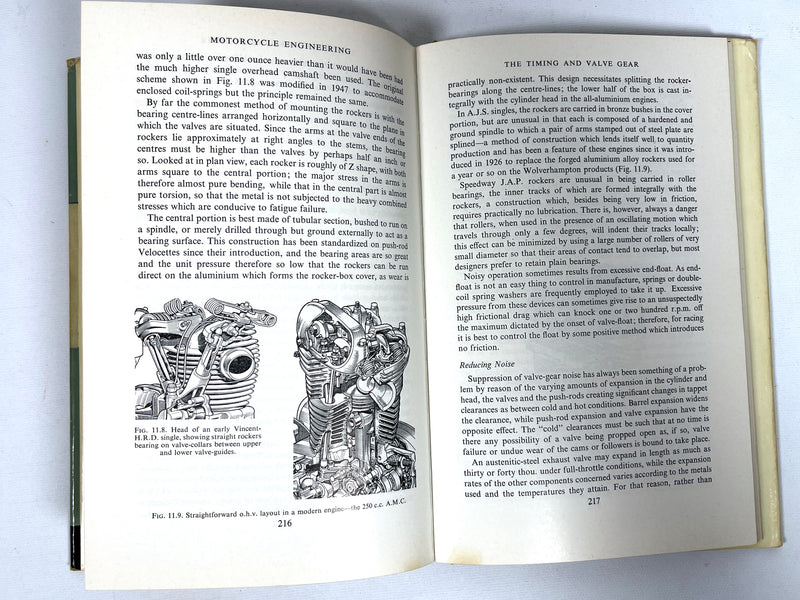 Motorcycle Engineering, P.E. Irving, Temple Press Books, Second Impression Revised, 1964, Very Good HC w/DJ.