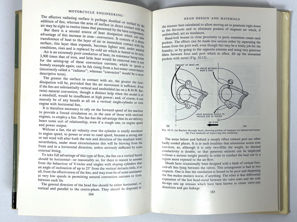 Motorcycle Engineering, P.E. Irving, Temple Press Books, Second Impression Revised, 1964, Very Good HC w/DJ.