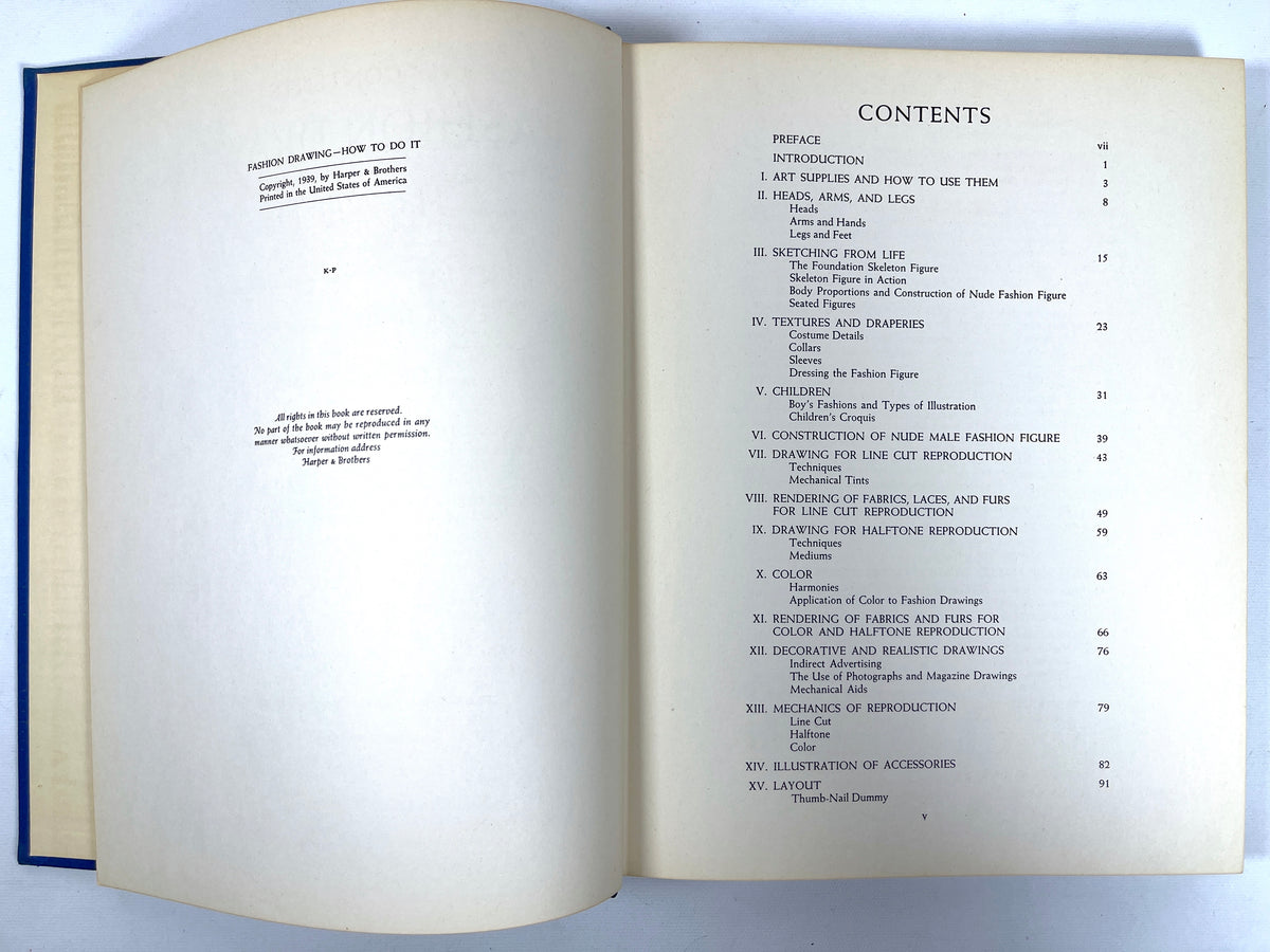 Fashion Drawing: How To Do It, Hazel R. Doten, Constance Boulard, 1939, VG HC