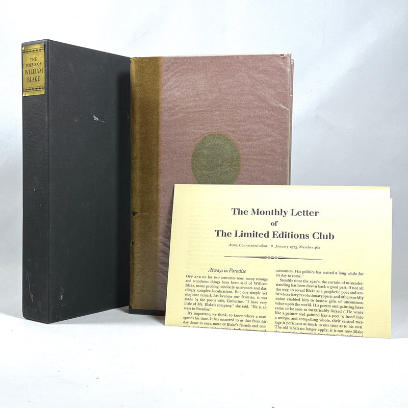 The Poems of William Blake, Limited Editions Club, 1973, #1393/1500, Fine