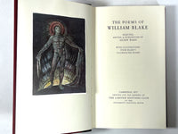 The Poems of William Blake, Limited Editions Club, 1973, #1393/1500, Fine