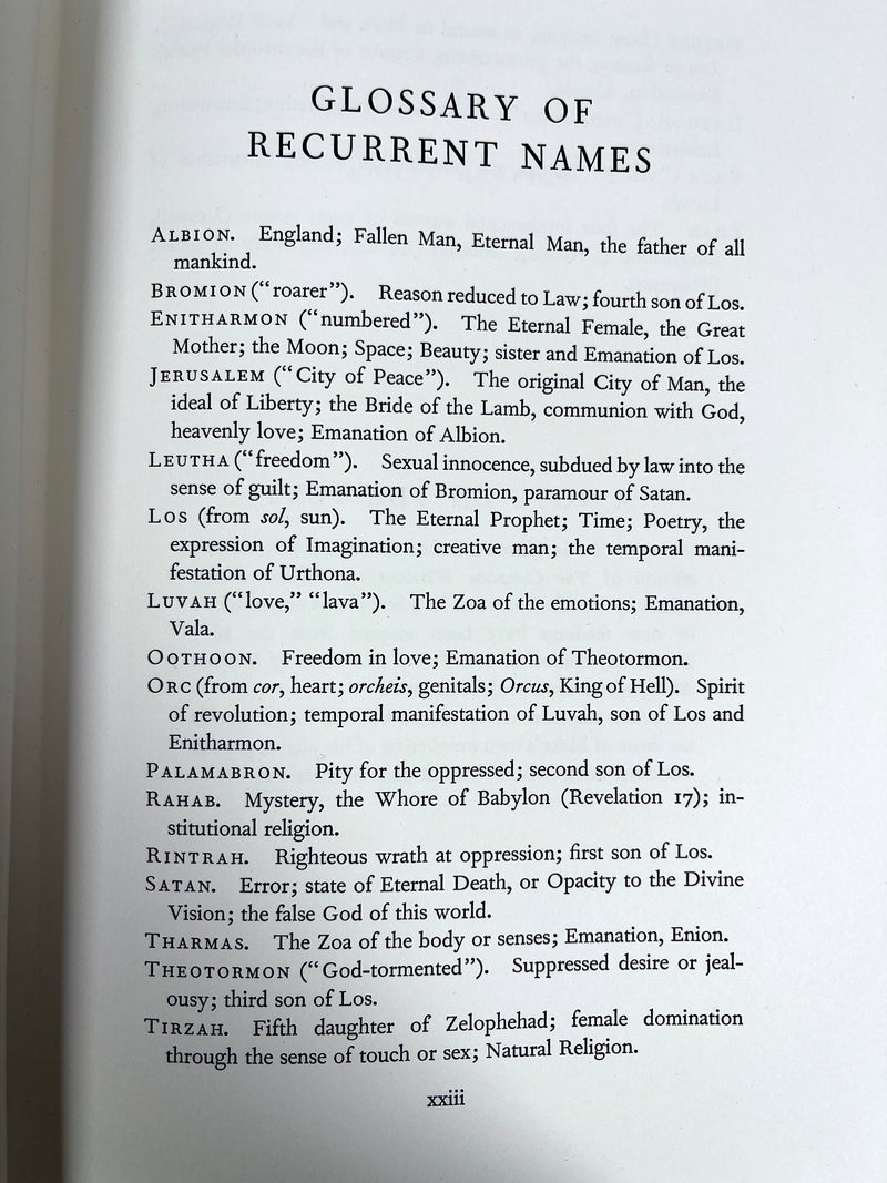 The Poems of William Blake, Limited Editions Club, 1973, #1393/1500, Fine