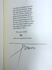 Baudelaire, Les Fleurs Du Mal, 2 Vol, Pierre-Yves Trémois, 1971, SIGNED VG+ HC w/slipcase.