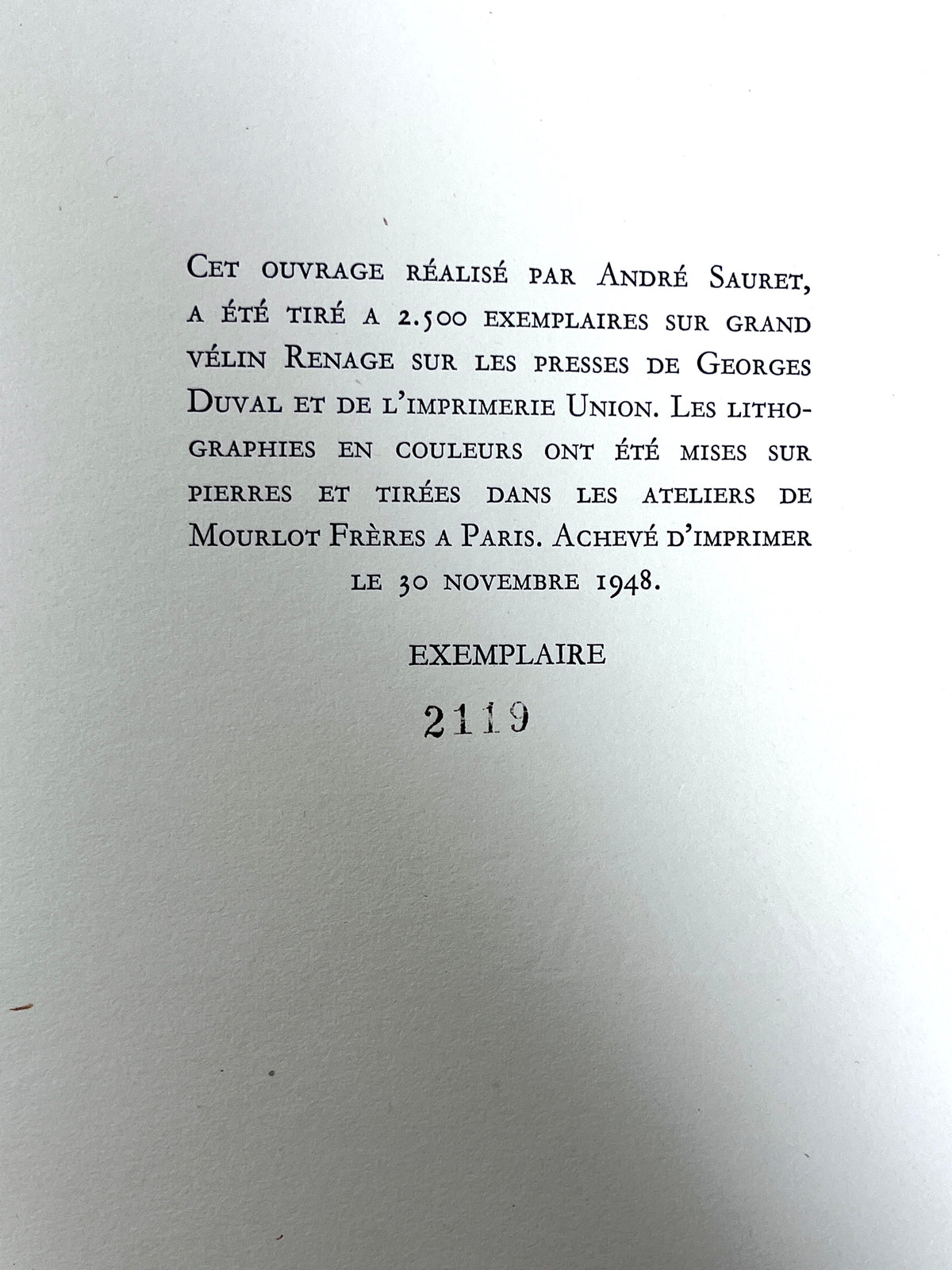 Claude Roger-Marx, L'oeuvre Gravé de Vuillard, Limited Printing, 1948, VG SC w/slipcase