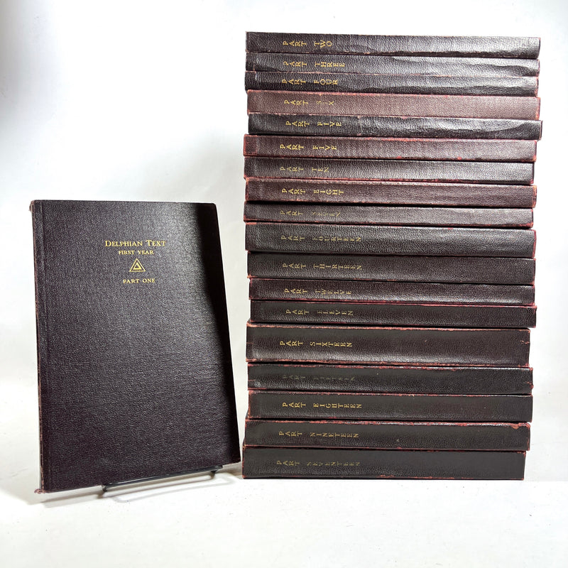 Delphi Text Complete book set, 1-19, The Delphian Society, 1920s, Very Good hardcover