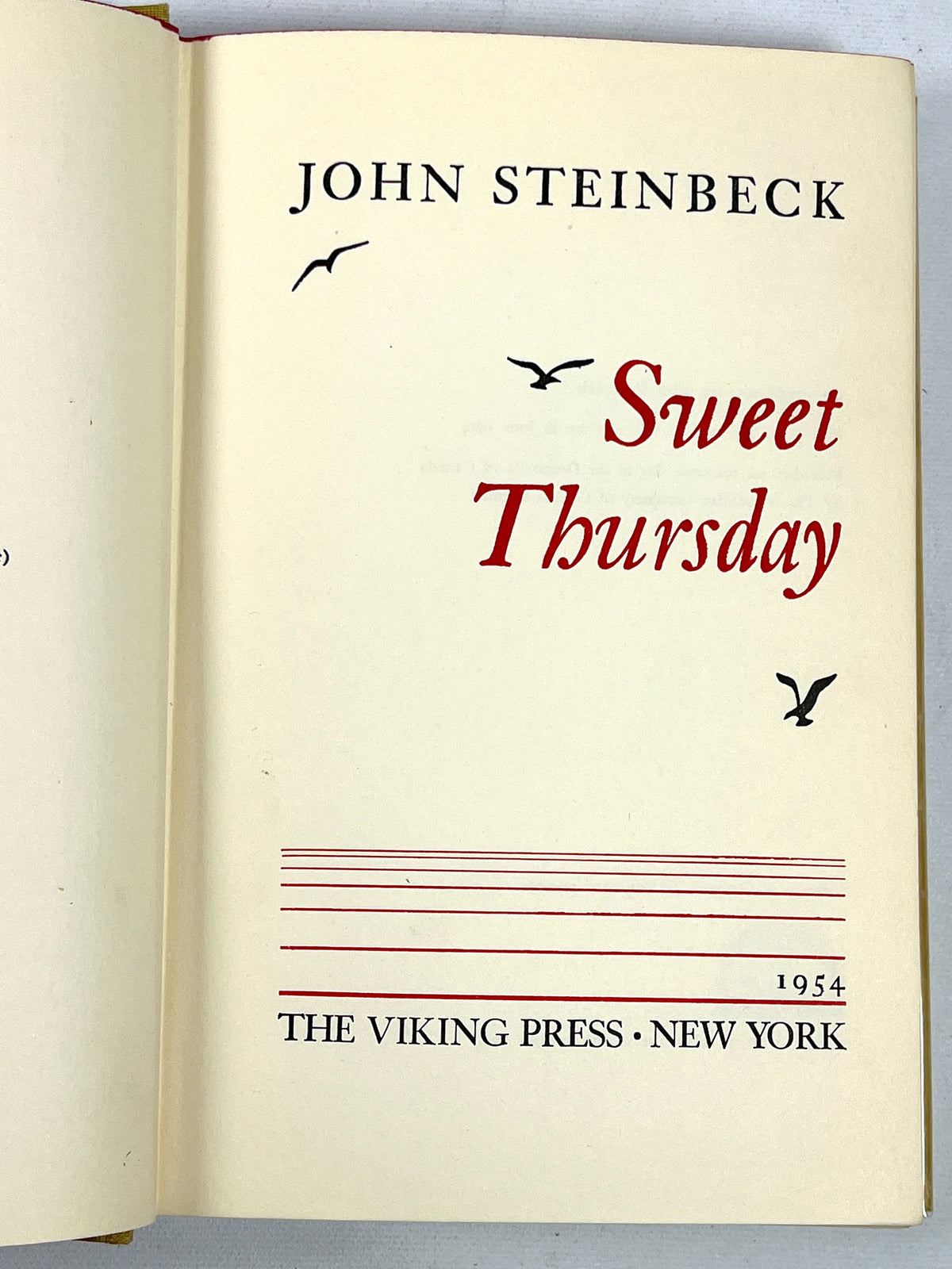 John Steinbeck, Sweet Thursday, The Viking Press, 1954, Very Good hardcover w/DJ