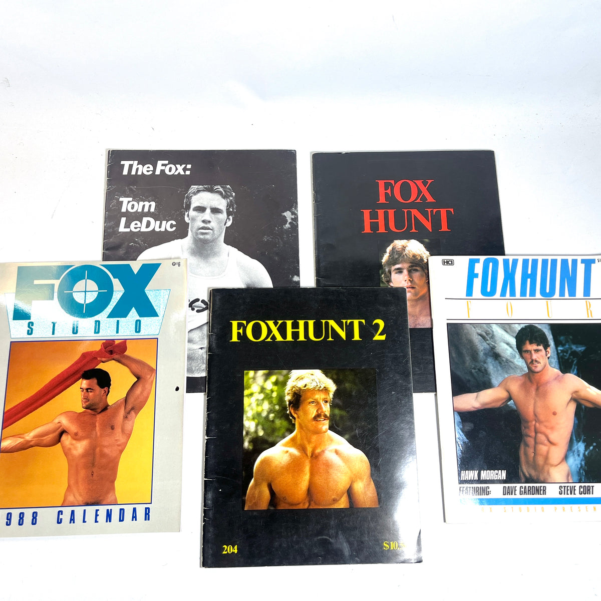 Fox Studio Magazines, 1978-1988, Lot of 5, G-VG SCs, RARE Gay interest