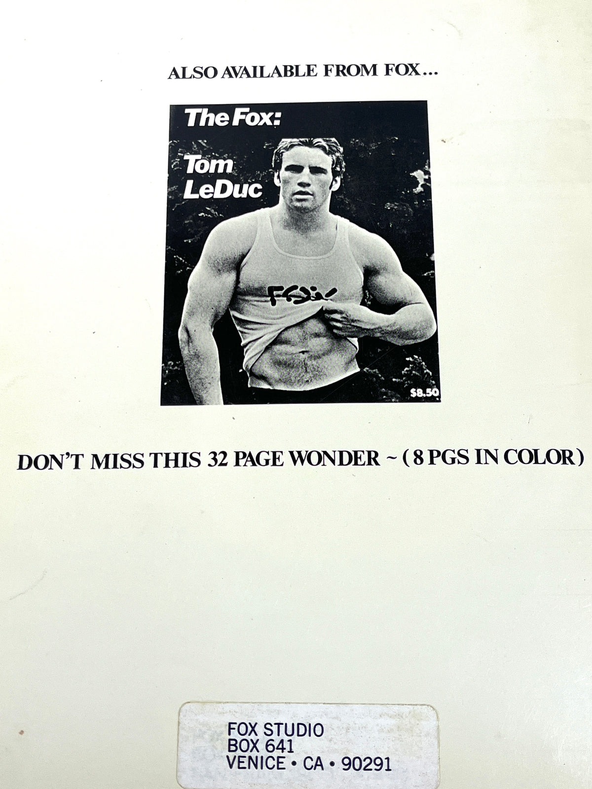 Fox Studio Magazines, 1978-1988, Lot of 5, G-VG SCs, RARE Gay interest