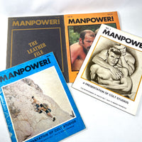 Colt Studios MANPOWER! Magazines, 1972-1975, Lot of 4, G-VG SCs, RARE Gay interest