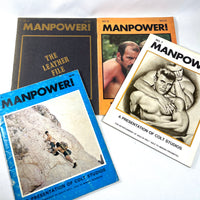 Colt Studios MANPOWER! Magazines, 1972-1975, Lot of 4, G-VG SCs, RARE Gay interest