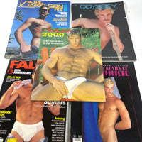 Falcon Studios Magazines, 1978-2002, Lot of 5, Very Good SCs, Gay interest