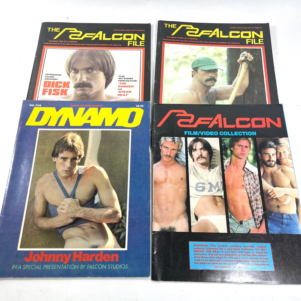 Falcon Studios Magazines, 1977-1982, Lot of 7, Very Good SCs, RARE Gay interest